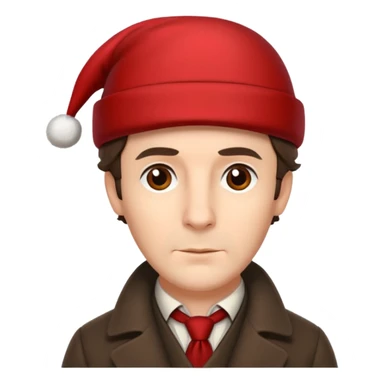  sherlock holmes with a xmas hat sticker