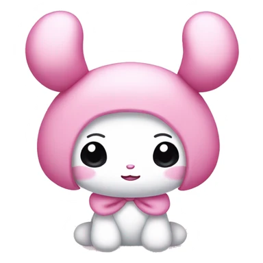 Sanrio my melody with pink ears cute sticker