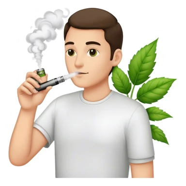 vape smoking natural plants sticker