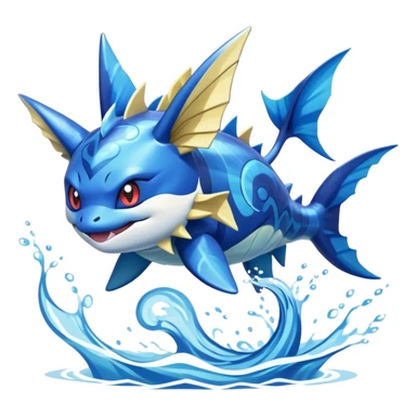 Vaporeon-Sharpedo-Kyogre-Pokémon-Fakémon-creature sticker