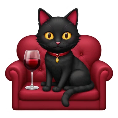 black cats On A Couch With Wine sticker
