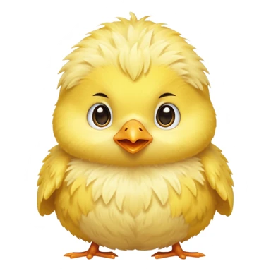 A fluffy baby chick sticker