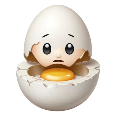 make a singular egg in a egg carton with empty spots around to represent isolation. make the egg have a sad expression like a sad face with tears. sticker