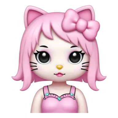 pastel goth italian hello kitty sticker