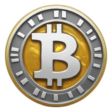 bitcoin coin with a C in the middle sticker