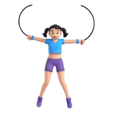 person jumping rope sticker