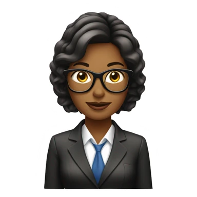 Secretaria cabelo preto computador e tomando cafe sticker