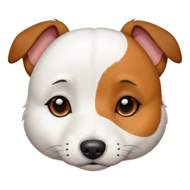 Chien jack Russel blanc avec deux tache marron sur ses yeux qui dort sticker