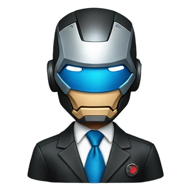 Ironman with a black and blue suit sticker