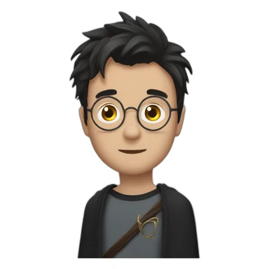 Harry Potter with scar in the shape of Lightning on forehead sticker