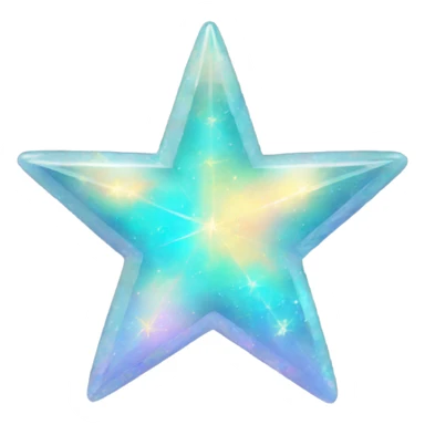 four point star opal sticker