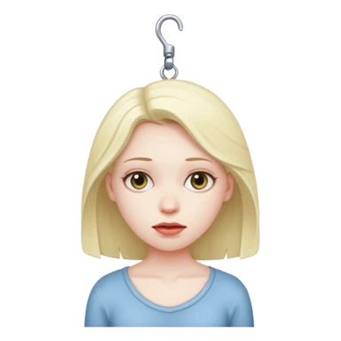 a girl about to hang herself  sticker
