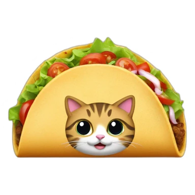 Cat taco takeout  sticker