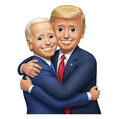 Biden hugging Trump sticker