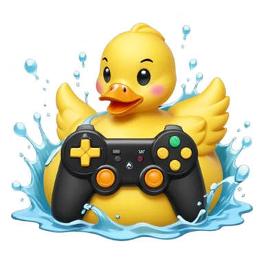 Rubber ducky angrily button smashing video game controller sticker
