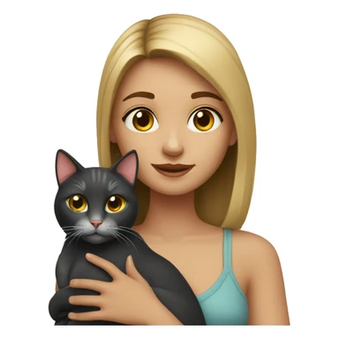 girl with cat sticker