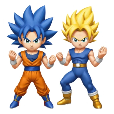 Goku and vegeta gun shoot sonic save Goku potara earrings = sonic Goku super Saiyan 3 sticker