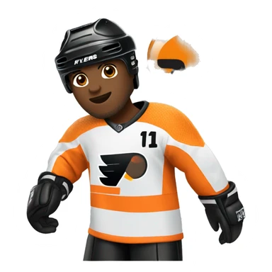 hockey player philadelphia flyers uniform sticker
