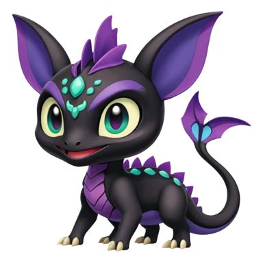Meloetta-Noibat-Spyro-Toothless-Stitch-Pokémon-Fakémon-creature-hybrid sticker