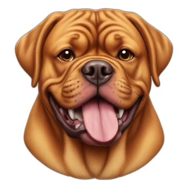 dogue de bordeaux sniling sticker