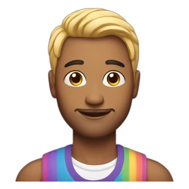Gay man with make up sticker