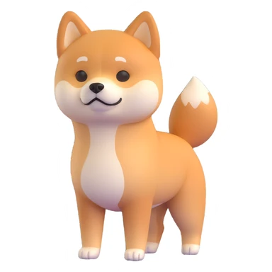 shiba inu standing, sad sticker