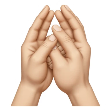 a pair of hands cracking their knuckles, by interlacing fingers, rotating the hands, and extending sticker