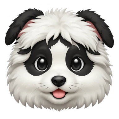 Black and white puppy sticker