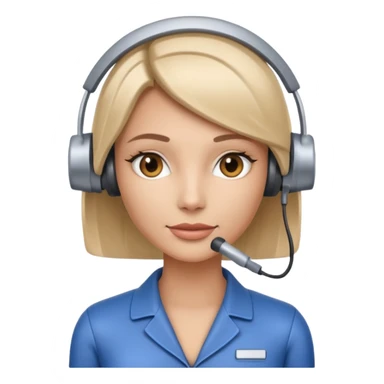 female call center bot sticker