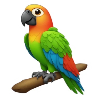 the parrot looks straight ahead sticker