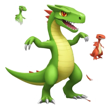  Cool Edgy Digimon-Fakemon-Guilmon-Grovyle-Flygon-Velociraptor-Dragon full body sticker