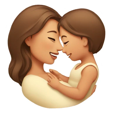 Mom and baby sticker