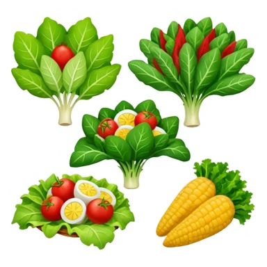 different salad leaves different colors  sticker