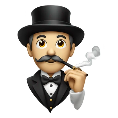 Me wearing a top hat and smoking a pipe sticker