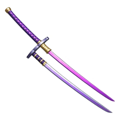 glitter purple and pink katana sticker
