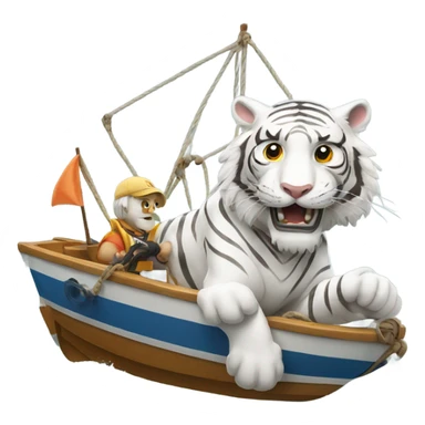 White Tiger towing a boat sticker