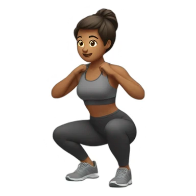  woman doing squat sticker