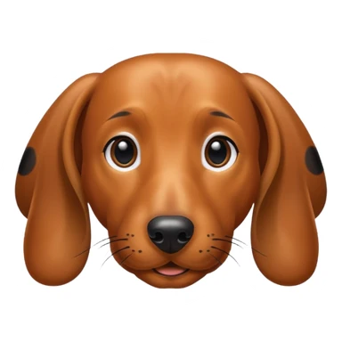 Dachshund's face (not hairy, black and brown spots) sticker