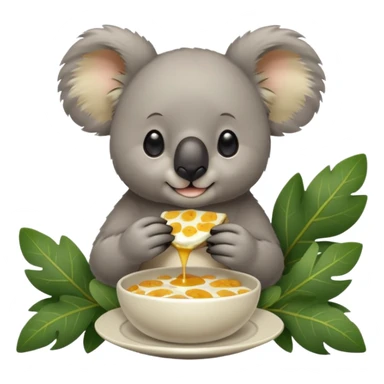 koala eating breakfast sticker
