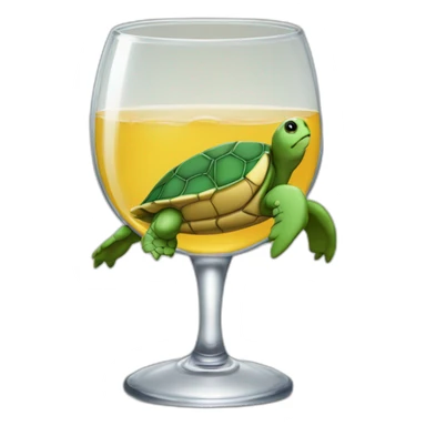 Tortue sur shoto qui boit un verre sticker
