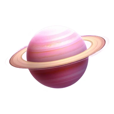 Pink crystallized Saturn  sticker