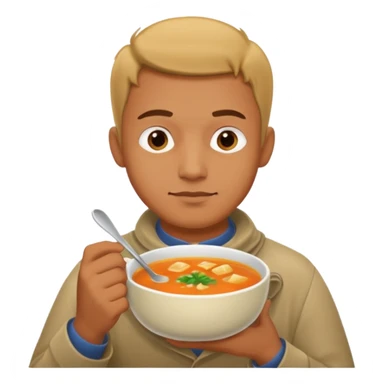 Başka çorba içen adam gerçekçi sticker