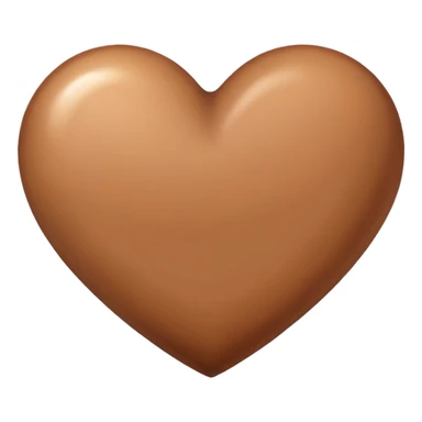 Brownish tan heart sticker