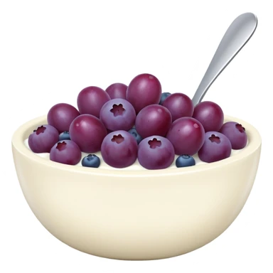 yoghurt bowl with grapes and blueberries sticker