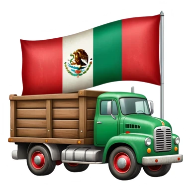 Truck with Mexican flag  sticker