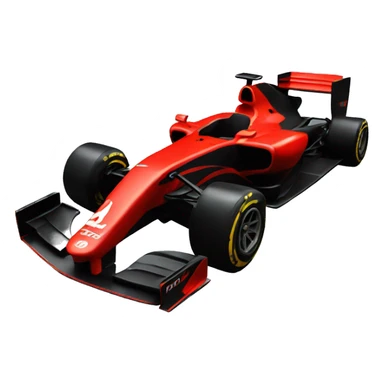 Black and red formula one car sticker