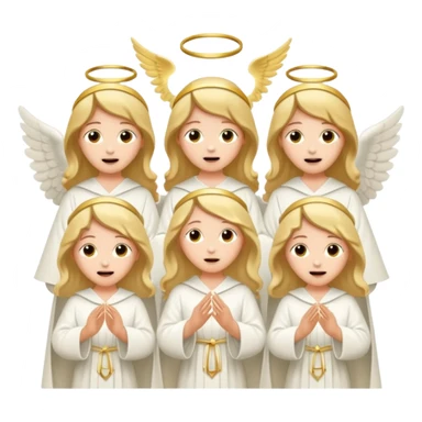 singing choir angel sticker
