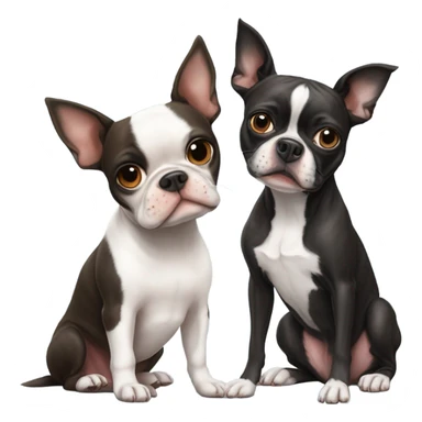 Boston terrier pitbull chihuahua  sticker