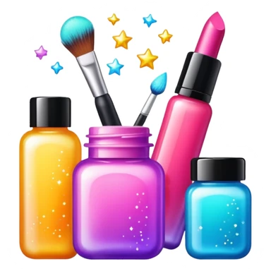 few beauty products and sparkles around sticker