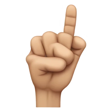 a fist facing up with index and pinky fingers facing up sticker